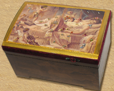 Treasures jewelry box with angles TJB3