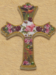 Romantic roses design cross G