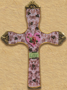Catholic cross LOVE handmade