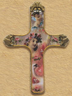 Catholic cross design with angles R