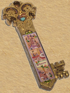 Decorative Key of Jerusalem hand made in Israel